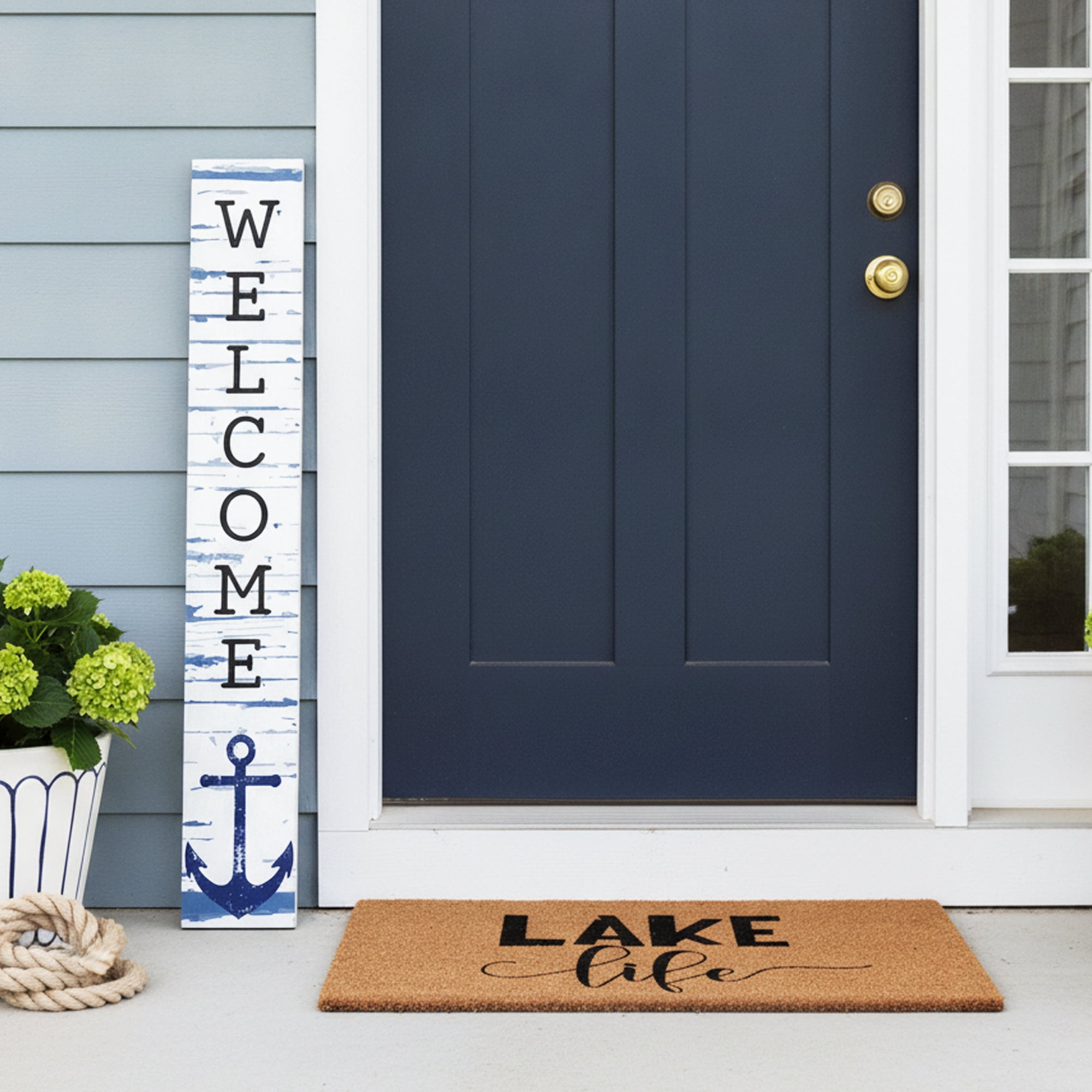 Calloway Mills 119284707 Anchored welcome Porch Leaner, 47" x 07"