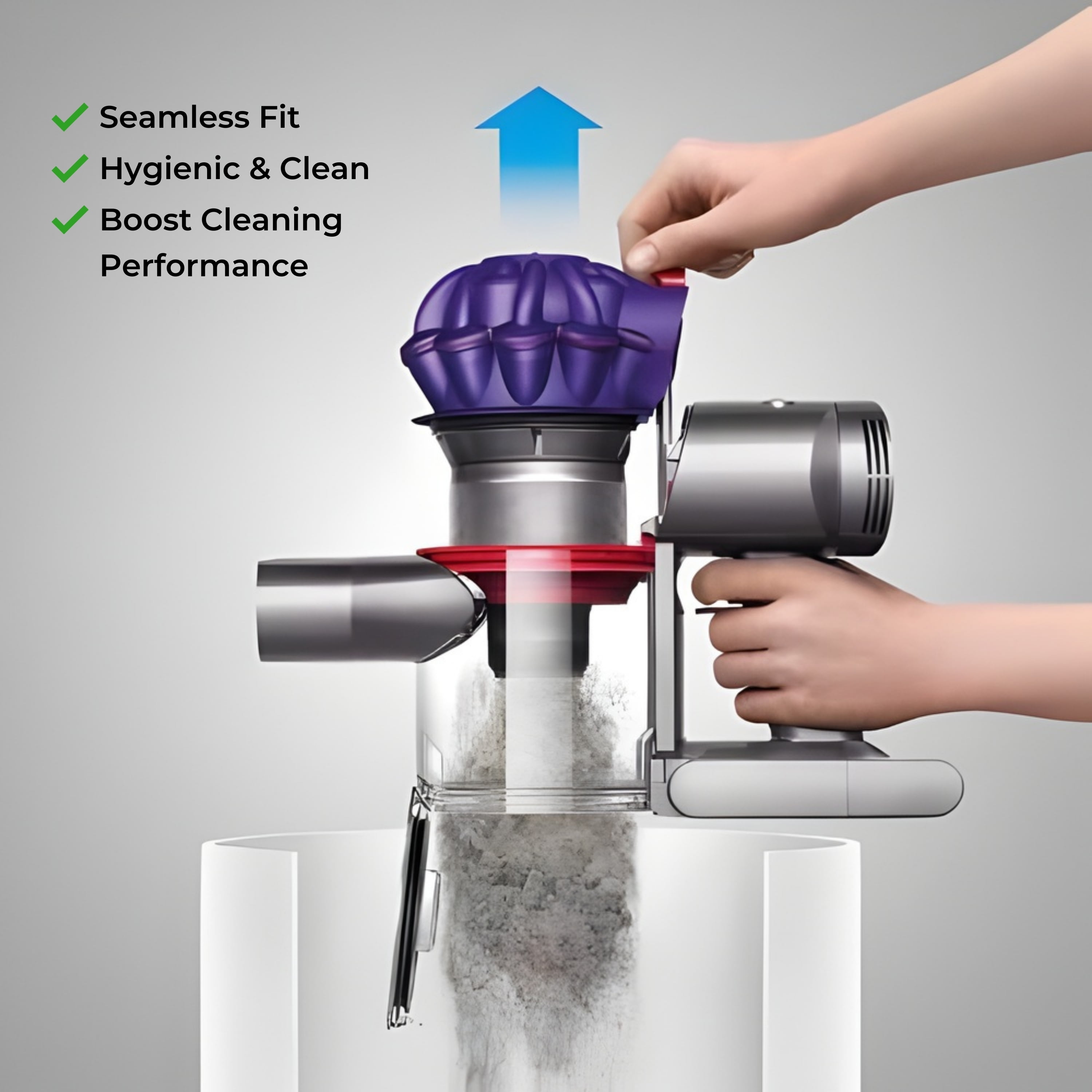 Replacement Dust Bin for Dyson V7 V8 SV10 SV11 Parts - Replacement for Dyson V8 Attachments Dust Bucket Container Trash Can Dirt Cup Dustbin Part