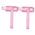 thumbnail image 1 of Colaxi 2 Pieces Weightlifting Wrist Straps with Double D Rings for Gym Bodybuilding Pink, 1 of 5