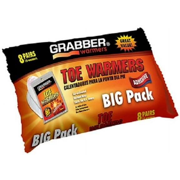 Grabber Warmers TWES8 8 pair pack Instant Heat Toe Warmers - Quantity of 3