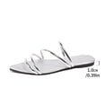 thumbnail image 4 of Fankiway Women's Pointed Toe Flat Sandals Multiple Straps Non-Slip Comfortable Open Toe Beach Slippers Summer Silver 9, 4 of 9