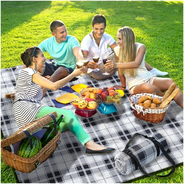 Manta de pícnic Bobo GrillKing, 203 x 203 cm, impermeable y resistente a la arena