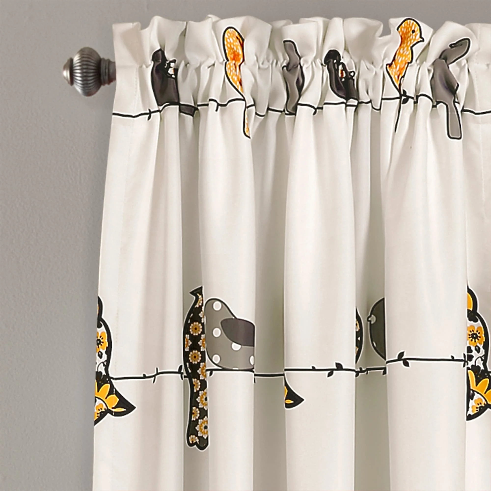 Rowley Birds Room Darkening Window Curtain Panels Multi 52x63+2 Set