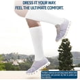 thumbnail image 4 of Diamond Star Diabetic Over the Calf, Non-binding Premium Cushion Cotton Knee High Comfortable Socks for Men (White - 6 Pairs, Sock Size 9-11), 4 of 6