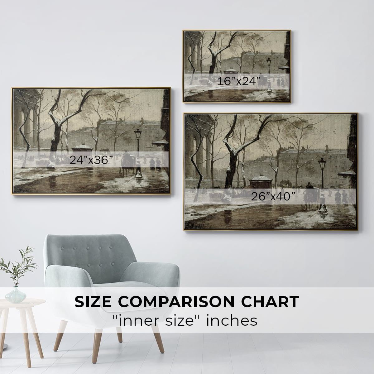 Vintage Animal Print-XXIX By Wexford Home Framed in Gold Wood Gallery Wrapped Canvas 25 in. x 37 in.
