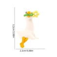 thumbnail image 3 of Cute White Duck Car Dashboard Ornament Resin Figurine Auto Center Console Screen Decor, Adorable Vehicle Interior Desktop Display Decoration, 3 of 9