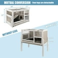 thumbnail image 5 of Gowoodhut Elevated Rabbit Hutch Indoor Wooden Bunny House with Detachable Legs, 5 of 8