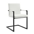 thumbnail image 3 of Modway Savoy Vegan Leather Dining Chairs - Set of 2 in White, 3 of 9