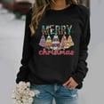 thumbnail image 1 of Chandail en Molleton de Noël pour Femmes 2023 Imprimé de Noël à Manches Longues et Col Rond en Liquidation, 1 of 5