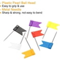 thumbnail image 4 of Flag Map Push Pins, 100 Pack Plastic Head Steel Point Travel Maps Tacks for Picture Hanging Home Office, Multicolor, 4 of 5