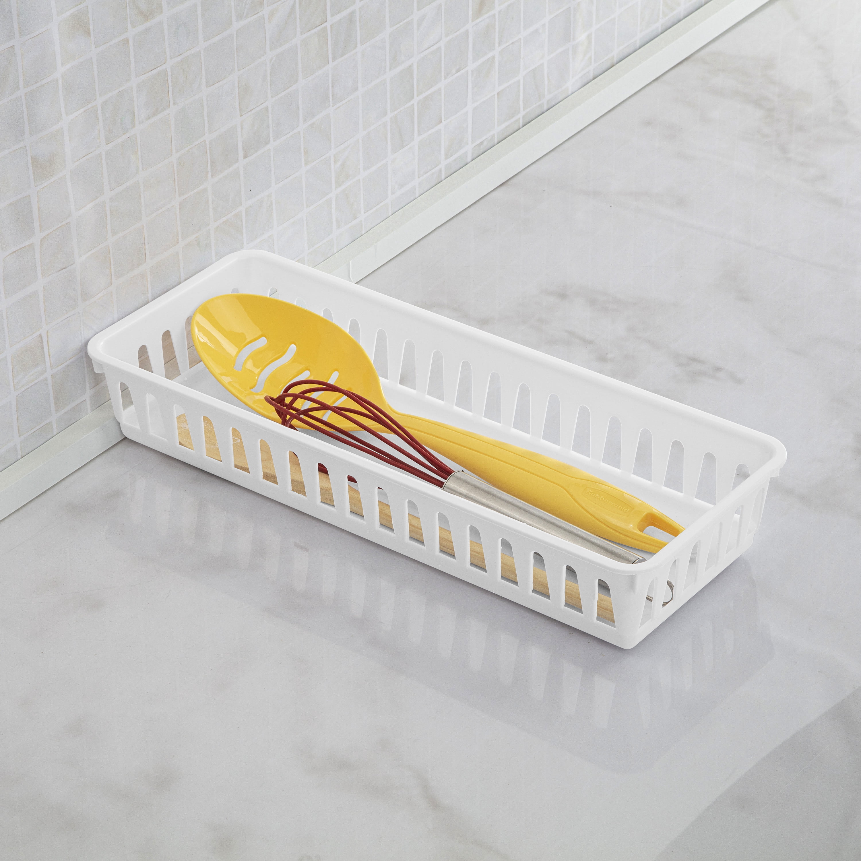 Sterilite White Slim Storage Tray