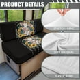 thumbnail image 6 of FORUDESIGNS Cow Sunflower Print RV Dinette Cushion Covers 2 Pieces Retro American Flag Camper Seat Covers Dinette Booth Elastic RV Couch Cover Loveseat Sofa Chair Cover, 6 of 7