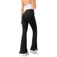 thumbnail image 6 of Hanerdun Womens Flare Yoga Pants Workout Leggings High Waist Slit Hem Bootcut Bottoms Activewear Black M, 6 of 10