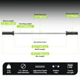 thumbnail image 4 of HANDBODE Olympic Barbell Bar 4 ft Weightlifting Bar for Powerlifting, Bench Press, Deadlift, Squat - 500 lb Capacity, Home & Gym Strength Training, 28mm diameter, Silver & Black, 4 of 10
