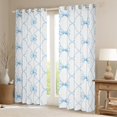 thumbnail image 2 of Cute Blue Bow 42"Wx84"L Curtains & Drapess,Kawaii Princess Bowknot Window Curtains,Geometric Check Bow Tie 30%-50% Blackout Curtains Watercolor Blue White Bow Window Treatments, 2 of 6