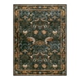 thumbnail image 7 of SORONO KATE 5'x7' Floral Bird Area Rugs for Living Room, Machine Washable Oriental Vintage Distressed Non Slip Soft Indoor Area Carpet, Forset Green, 7 of 7