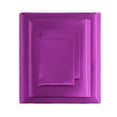 thumbnail image 5 of Ntbay 4 Pieces Silky Satin California King Cooling Soft Bed Sheet Set, Includes 1 Flat Top Sheet, 1 Fitted Sheet with Deep Pocket, 2 Envelope Pillowcase, Purple, 5 of 5