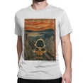 thumbnail image 1 of Camisetas artísticas de ocio Snoopy Charlie Brown Scream para hombre y mujer, camiseta de algodón puro, camiseta de dibujos animados, idea de regalo, ropa, 1 of 5