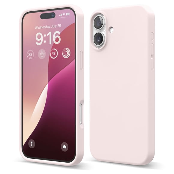 Funda de teléfono Elago compatible con iPhone 16 Plus de silicona rosa