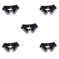 thumbnail image 3 of Langgg Collar Exquisite Removable Women Tie Rhinestones Sewing Convenient Detachable Collar Lapel Blouse Top Clothes Accessory Black 5Set, 3 of 6