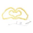 thumbnail image 2 of Lámparas De Plástico Luz de neón LED amarilla en forma de corazón para decoración del Día de San Valentín (1 unidad) JASKFLY, 2 of 8
