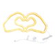 thumbnail image 2 of Lámparas De Plástico Luz de neón LED amarilla en forma de corazón para decoración del Día de San Valentín (1 unidad) JASKFLY, 2 of 8