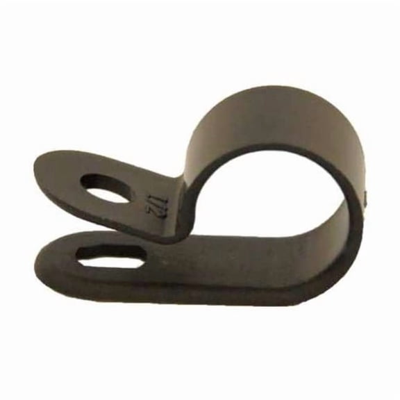 Cable Clamp, Nylon 6/6, 5/16 in Bundle Dia., Black, 100 PK