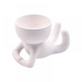 thumbnail image 1 of Ceramic Flower Pot Human Shaped Planter Pot Ceramic Succulent Planter Vase Planter Container For Home Garden Office Desktop Decoration, 1 of 5