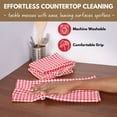thumbnail image 5 of Native Fab 12 Pack Gingham Check Plaid Kitchen Towel - Soft Cotton - Washcloths - 16x26 - Red, 5 of 7