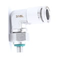 thumbnail image 1 of Push Coudé en Acier Inoxydable 316L pour Raccord 5/32" OD x 10-32 UNF Male (PACK de Dix) MettleAir, 1 of 1