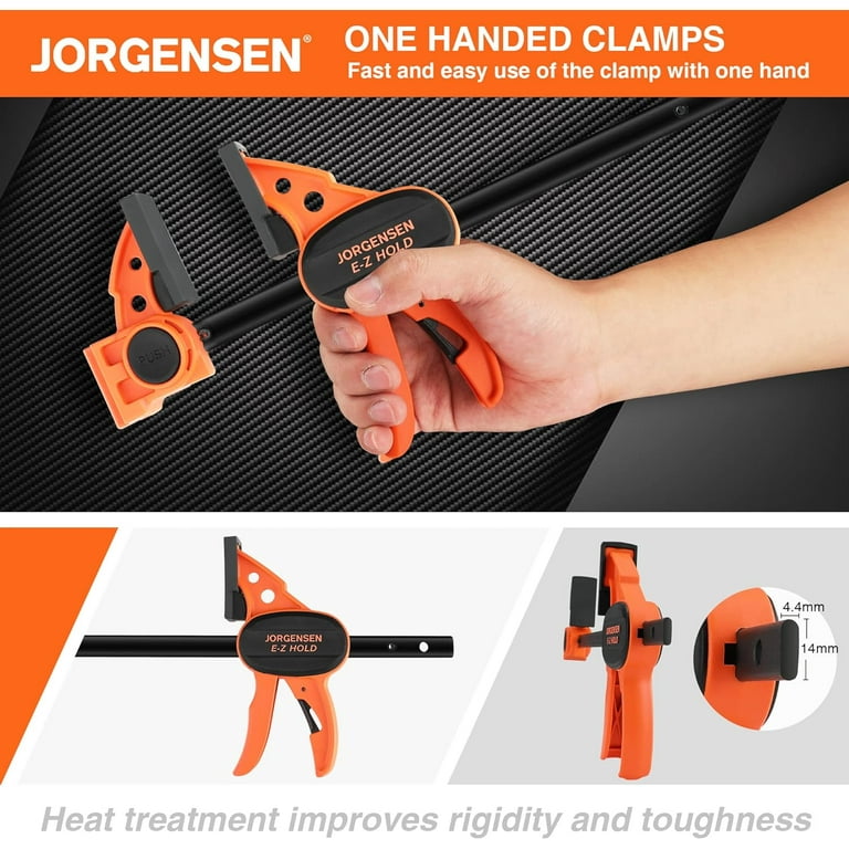 Jorgensen POJ33418 Pince de serrage extensible à résistance moyenne E-Z Orange 45,7 cm