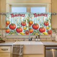 thumbnail image 2 of Yayeee Kitchen Curtains Tier Set of 2 Light Filtering 57"x24" Over Sink Window Panels, Blue Tomatoes, 2 of 7