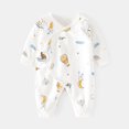 thumbnail image 2 of Akafmk Newborn Boys Infant Girls Bodysuits,Fall Winter Cottons Bodysuits Pajamas,Long Sleeve Bodysuits Graphic Print Casual Onesie Outfits Round Neck Romper Jumpsuit Toddler Boys Clothing 3-6 Months, 2 of 3