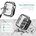 thumbnail image 2 of Dwitch 40mm Case Compatible with Apple Watch 40mm SE Series 6/5/4/SE 2nd Gen Case with Screen Protector, Shockproof Bling Diamond Overall Hard Rugged Protective Case,Black, 2 of 5