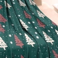 thumbnail image 3 of Dark Green Christmas Tree Pattern Blanket,Comfortable Soft Flannel Throw Blanket,All Season,Warm Lightweight Blankets for Sofa Bed Couch Living Room Chair,30"x40", 3 of 4