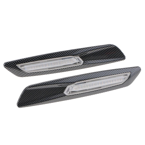 2 Unidades de Lámparas Laterales de para Hecho / PBT + Plástico Negro carbón shamjiam Luz de señal de lateral del vehículo