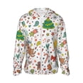 thumbnail image 2 of Uemuo Winter Christmas And New Year Deer Pattern Women's Full Zip UPF 50+ Sun Protection Hoodie Jacket Long Sleeve Sun Shirt Hiking Outdoor Performance with Pockets-3X-Large, 2 of 9