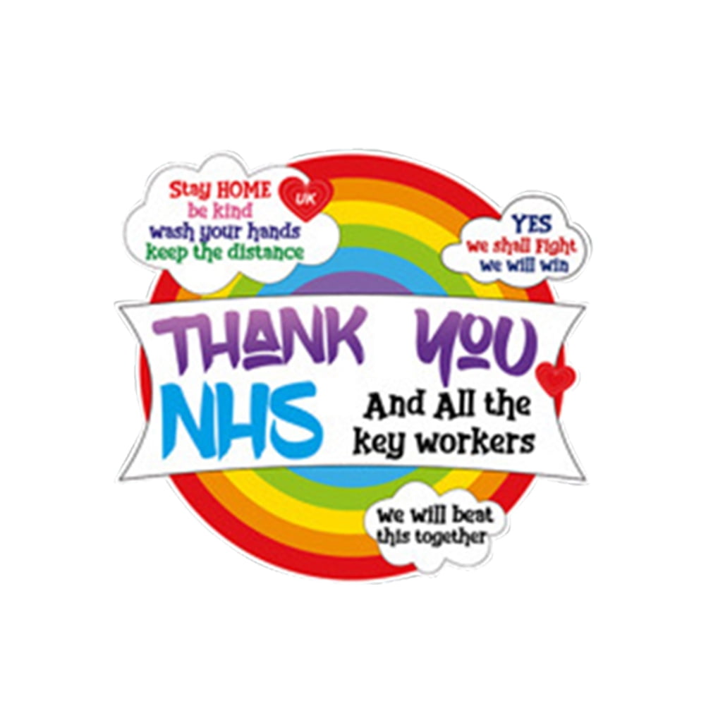 Wall Decal Charity Decal NHS Rainbow Sticker Window F 