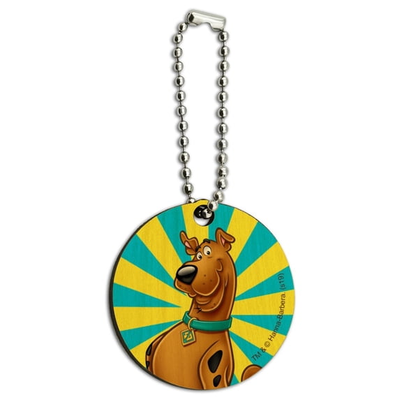 Scooby-Doo Character Wood Wooden Round Keychain Key Chain Ring