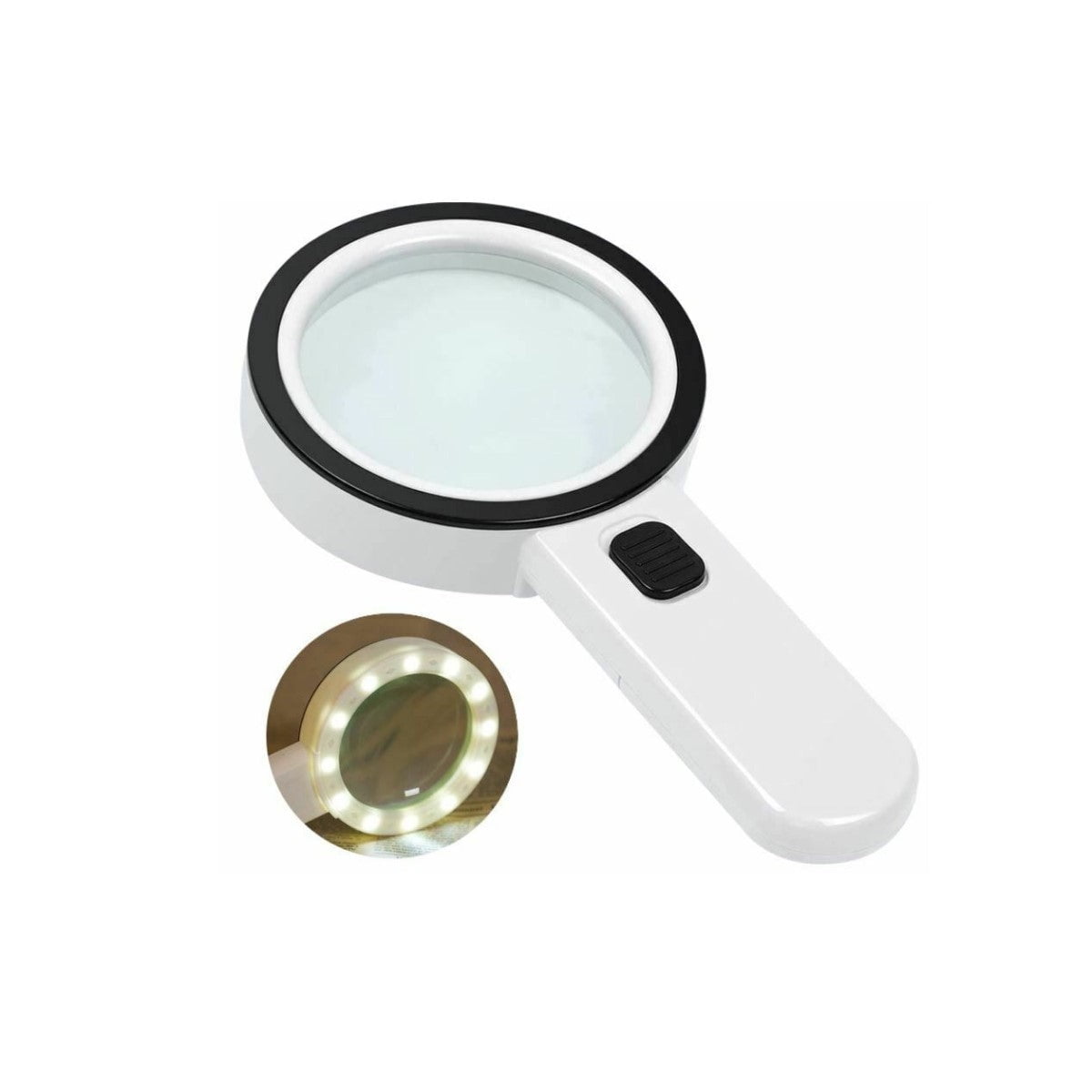 Magnifying Glass w/ Light 30X Power Jumbo Lighted Magnifiers Lens for