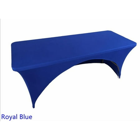

dosili Wedding Spandex Table Cloth Table Cover Rectangular Lycra Table Linen One Side Open Hotel Banquet Party Name Table Cloth