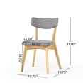 thumbnail image 2 of Noble House Sadie Indoor Mid Century Modern Fabric Dining Chairs, Set of 4, Grey+Natural, 2 of 7