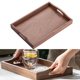 thumbnail image 3 of Bandeja para servir té de hotel, con asas dobles, creativa, rectangular, de madera lisa. M, 3 of 8