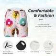 thumbnail image 4 of Kdxio Donut Print Men'S Swim Trunks With Compression Liner 7 Inch Inseam Quick Dry Swim Shorts, 4 of 7