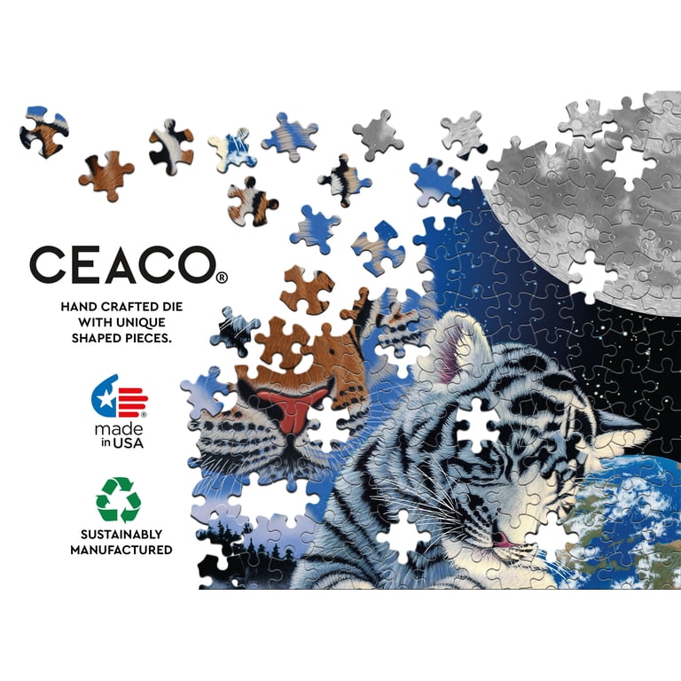 Ceaco Eyes On The Future Foil Jigsaw Puzzle - 500 Piece Unique Shaped Puzzle For Family Game Night