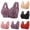 09# Purple, variant on Qwertyu Daisy Bras for Older Women Front Closure - No Underwire, Full Coverage Cotton Bra, Breathable Push Up Comfy Bralette for Seniors Everyday Wear Red 36