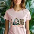 thumbnail image 5 of Graphic T-Shirt Love Came Down Luke 2:11 Bible Verse for Women, Natural, Size L, 5 of 6