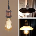 thumbnail image 4 of FSLiving 3 Lights Ceiling-Mounted Swag Pendant Light with 15ft Plug in UL Cord Island Chandelier Hanging Ceiling Light Accent Lighting Positioned to Accent the Artwork Mantel - Red Bronze, 4 of 9