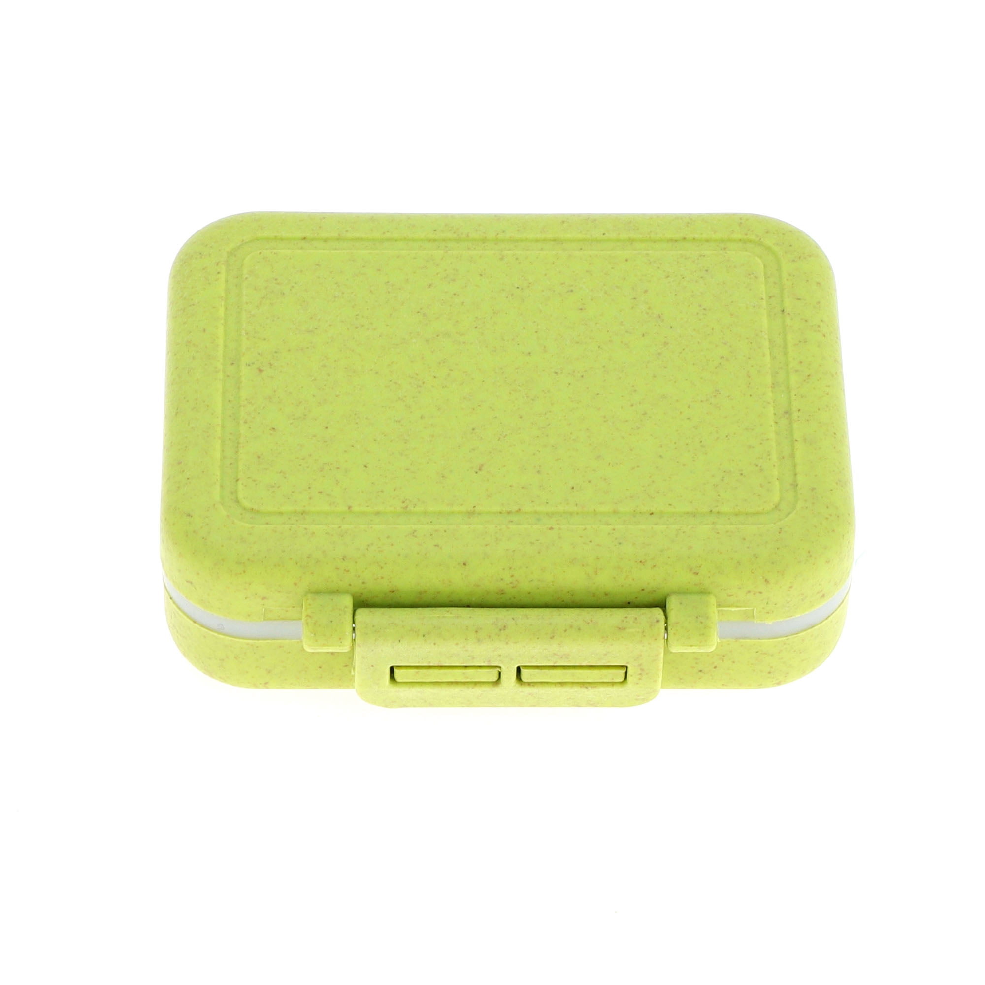 Unique Bargains 3 Grids Durable Design Single Layer Pill Box for Travel 1 Pc Green