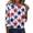Watermelon Red #018, variant on 250th Anniversary USA Shirts for Women 3/4 Sleeve T Shirts Casual USA Flag Print Pullover 4th of July Celebration Party Tops Independence Day Patriotic Round Neck Blouses Yellow 2XL